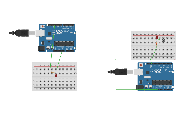 Circuit design basic arduino - Tinkercad