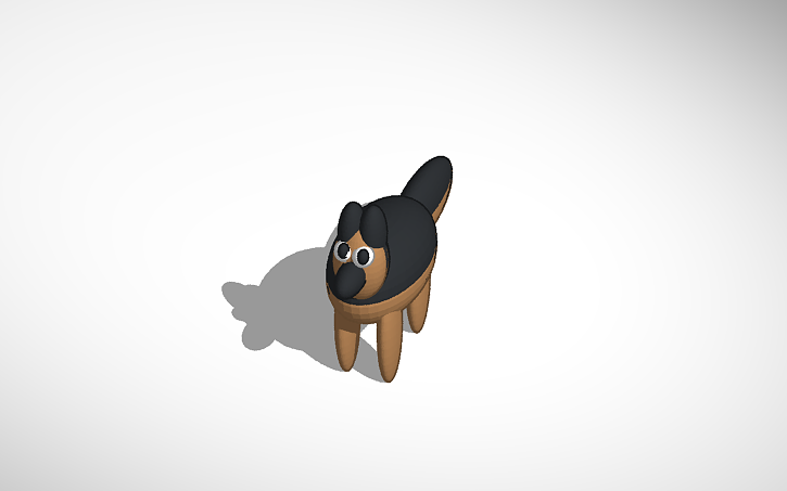 3D design German Shepherd - Tinkercad