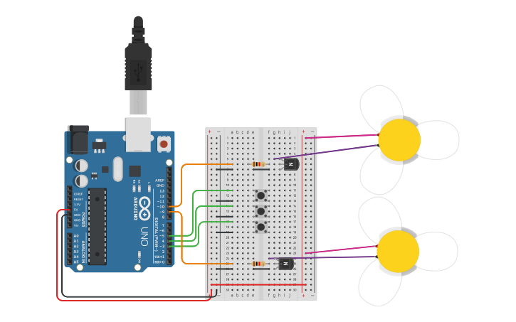 Circuit design Biomedical Workshop - ECS200 - Partial - Tinkercad