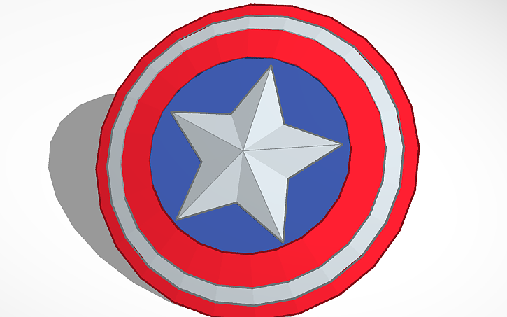 3D design Cap's Shield - Tinkercad