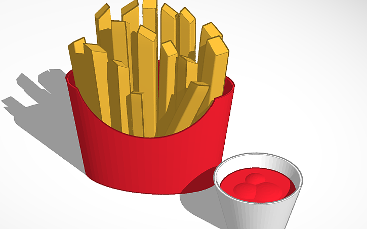 3D design FRENCH FRIES - Tinkercad