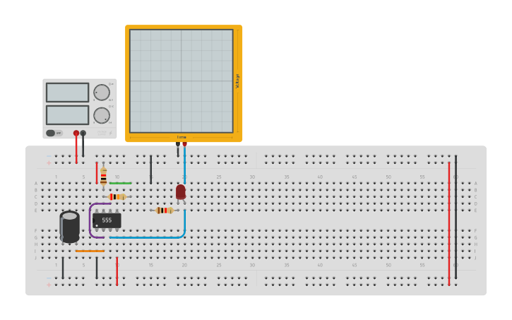 Circuit design Temporizador | Tinkercad