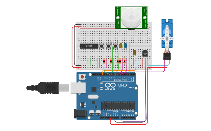 Circuit design Умный дом | Tinkercad