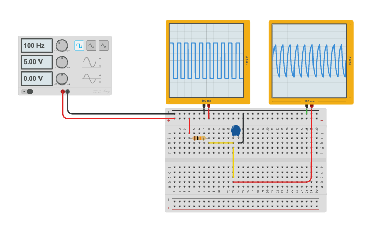 Circuit design RC low Band Pass 1508 - Tinkercad