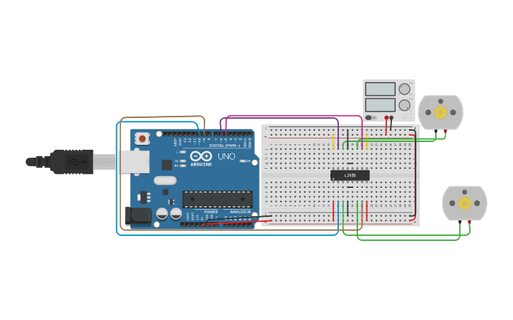 Circuit design MOTOR-ARDUINO - Tinkercad