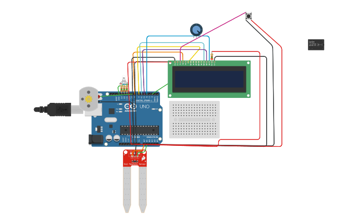 Circuit design Automatic Plant Watering Device | Tinkercad