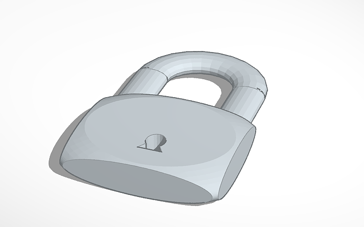 Simple Lock 3d Design 3D design 3D lock - Tinkercad