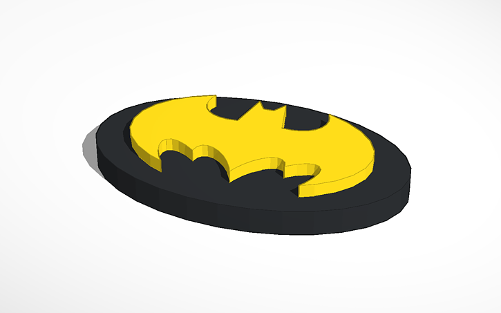 Batman Logo Chip Tinkercad