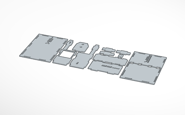 Deconstructed Box Model 3D design Component Box Deconstructed - Tinkercad