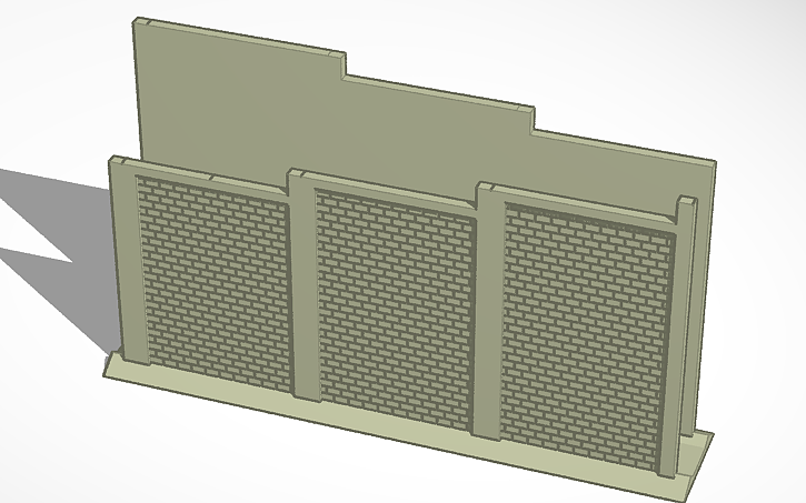 3D Design N Scale Retaining Wall Tinkercad