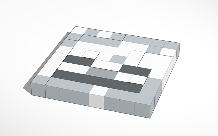 Minecraft Skeleton Face Tinkercad