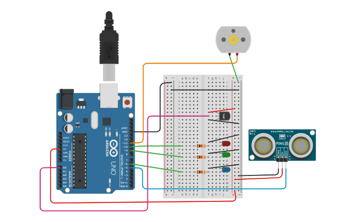 Circuit design Develop an arduino circuit - Tinkercad