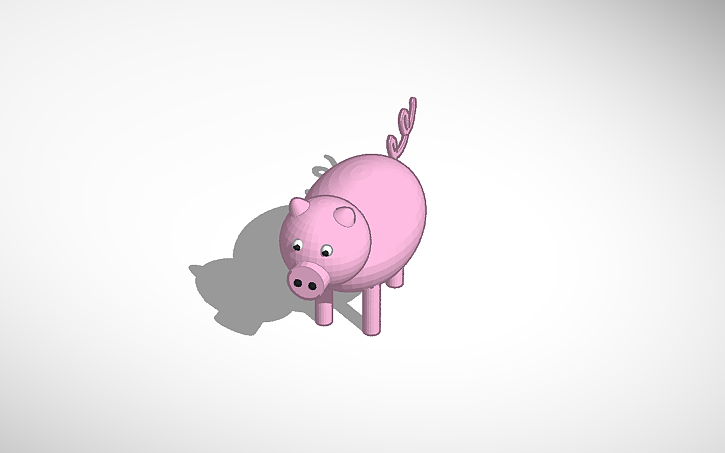 3D design pig - Tinkercad