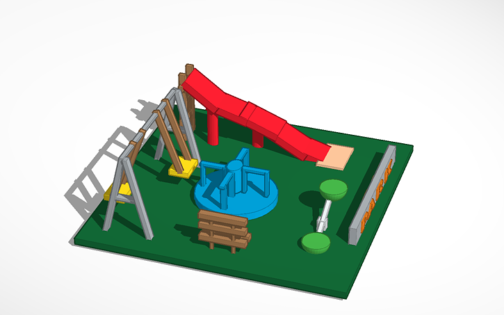 3D design THE PLAYGROUND PARK - Tinkercad