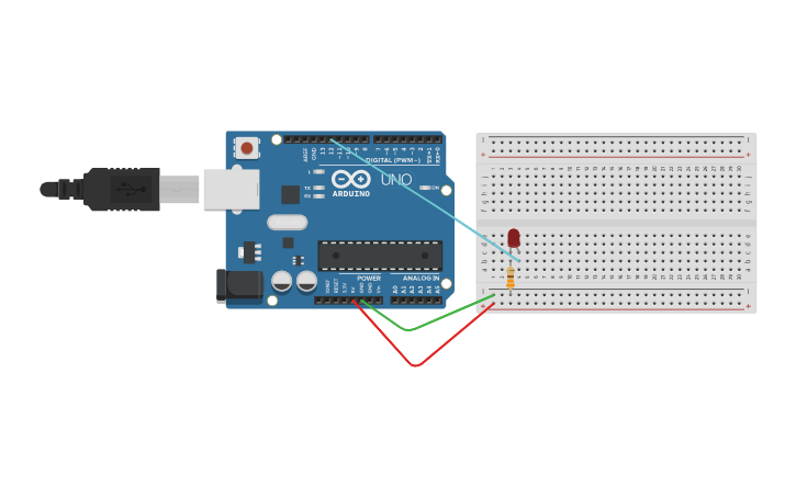 Circuit design Arduino Blink Example | Tinkercad