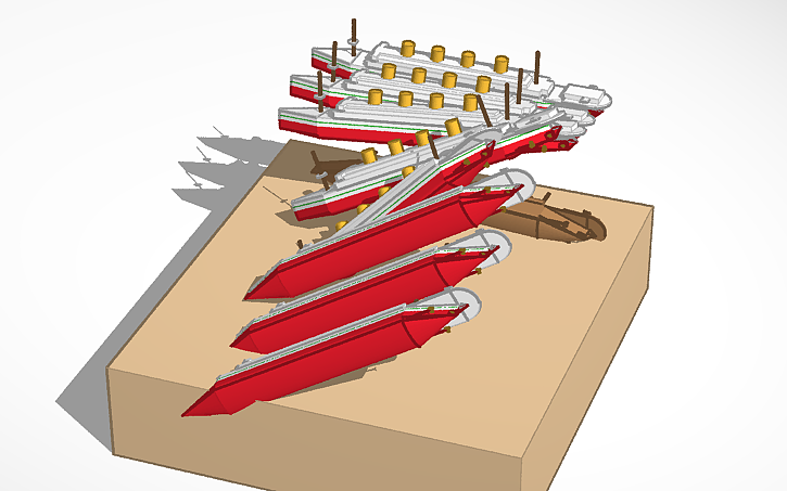 3D design Copy of HMHS Britanic sinking - Tinkercad