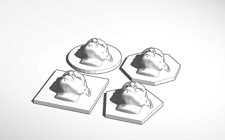 3D design Ogre RPG Pawns - Tinkercad