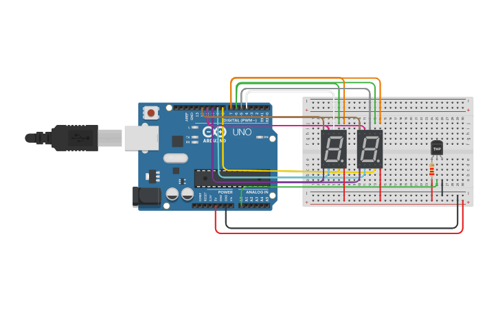 Circuit design termometro_digital_arduino_7seg - Tinkercad