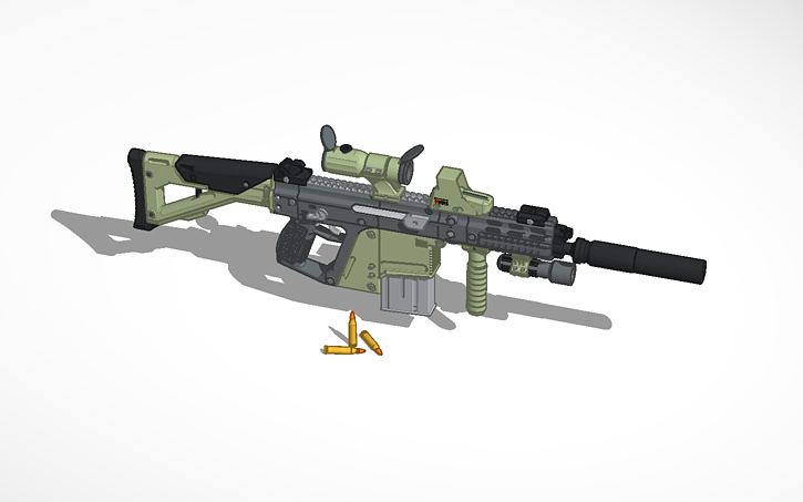 3D design Assault rifle - Tinkercad