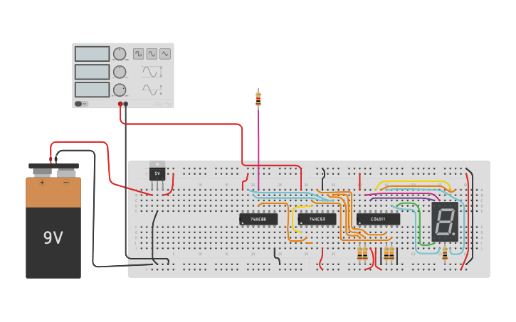 Digital Clock Module Design Circuit design DIGITAL Clock Module Mod 6 | Tinkercad