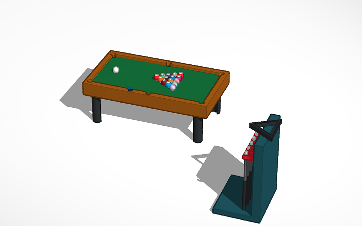 3D design pool table - Tinkercad