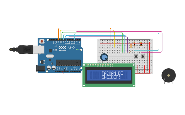 Circuit design pacman - Tinkercad