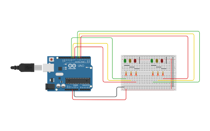 Circuit design Traffic Light System With Pedestrian Crossing Lights ...