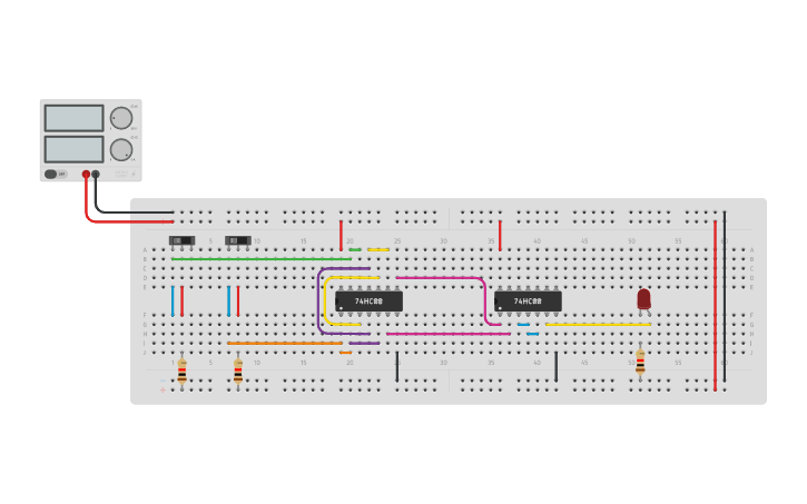 Circuit design POS Using NAND Gates - Tinkercad