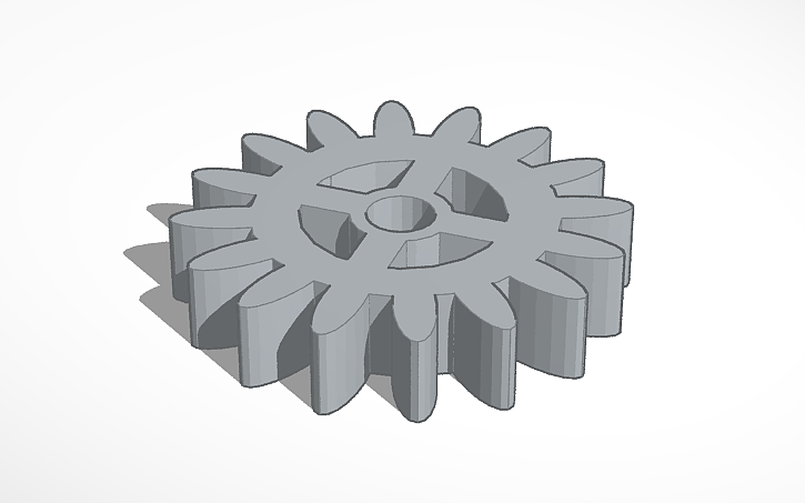 3D design Simple Gear 16 teeth - Tinkercad