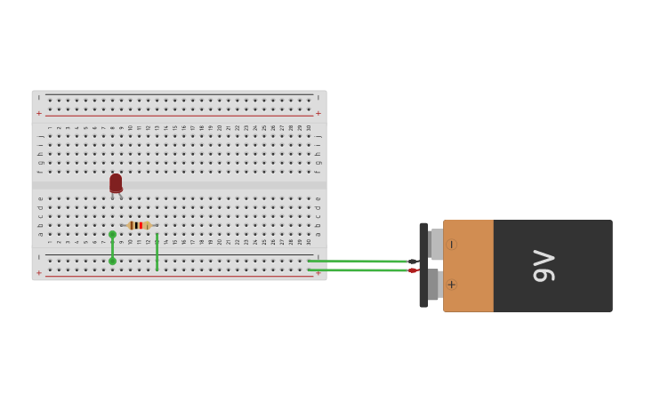 Circuit design Simple LED Circuit | Tinkercad