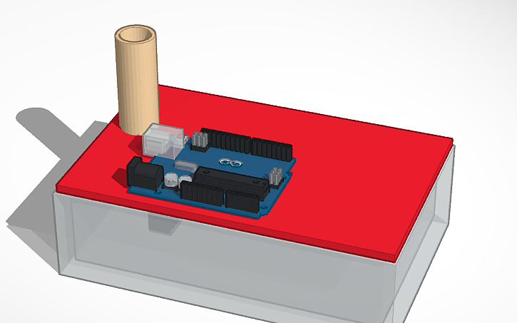 3D design chamber sensor gas - Tinkercad