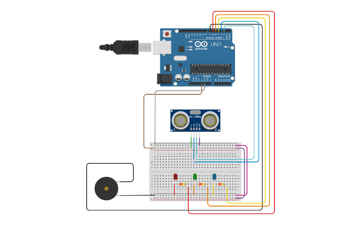 Circuit design Activity 01: Ultrasonic Sensor with LED and Buzzer ...