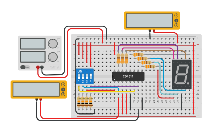 7 segment display tinkercad