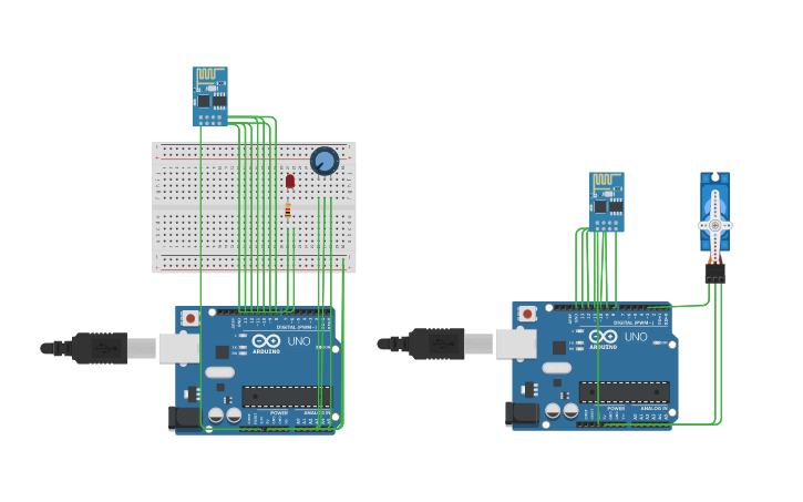 Circuit design RF Haberleşme - Tinkercad