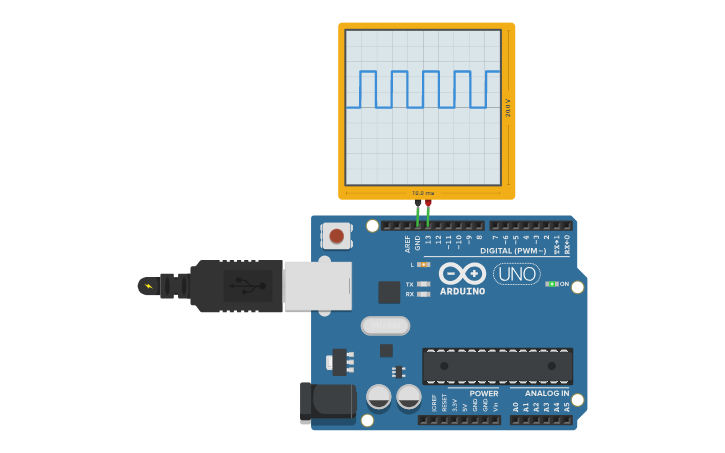 Circuit design Arduino Frequency Generator - Tinkercad