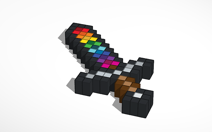 3D design Minecraft Sword - Tinkercad