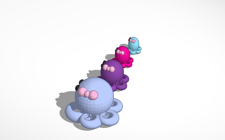 3D design Cute octopus | Tinkercad