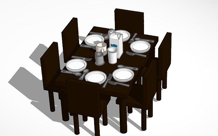 3D design Dinner Table Sim Lab | Tinkercad