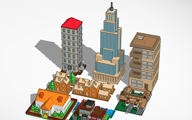 3D design Buildings - Tinkercad