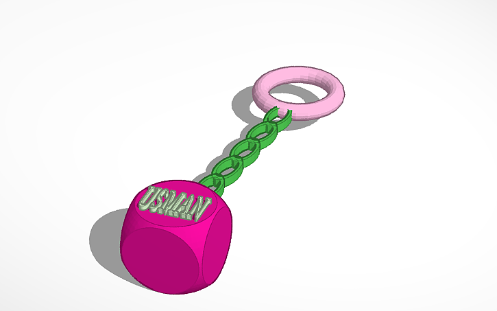 3D design Aftab Key Chain - Tinkercad