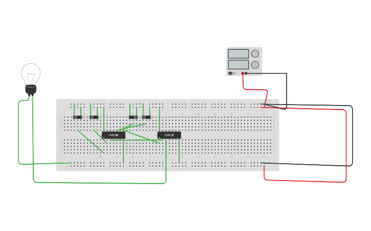 Circuit design S = A.B + C.D - Tinkercad