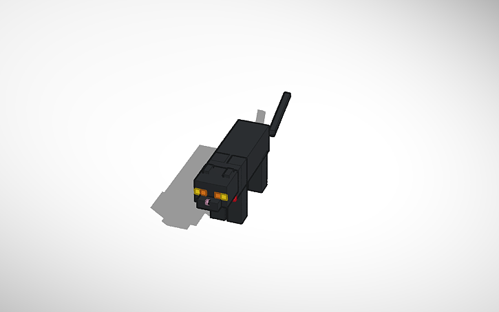 3D Design Minecraft Cat Tinkercad