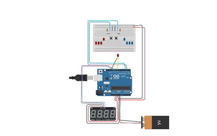 Circuit design Basketball Game - Tinkercad