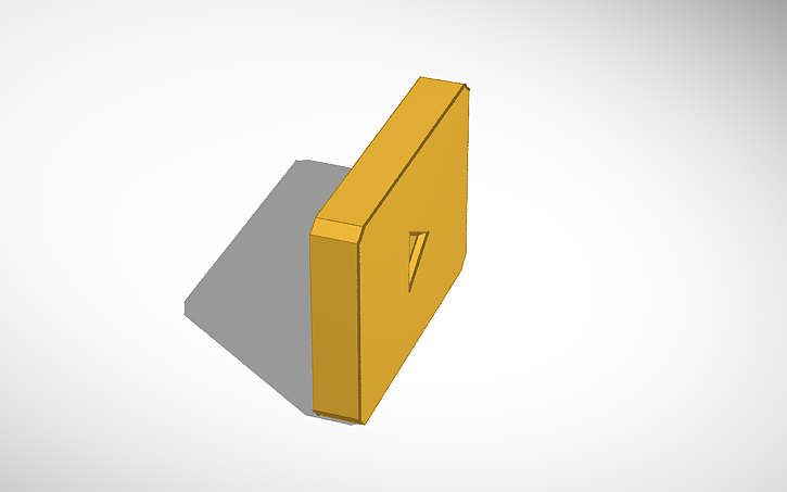 3d Design Gold Play Button Tinkercad