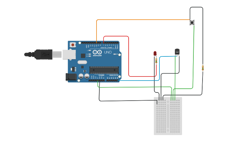 Circuit design Capteur Temperature (analogRead) - Tinkercad