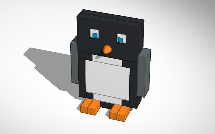 3D design Blocky penguin | Tinkercad