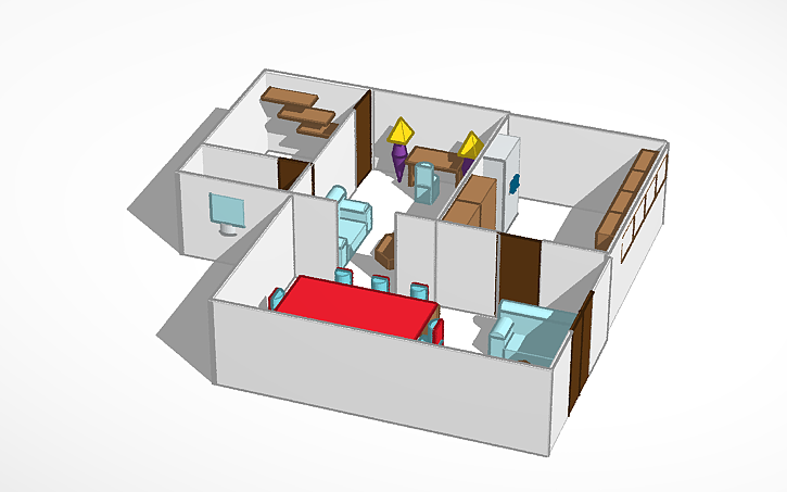 3D design inside house - Tinkercad