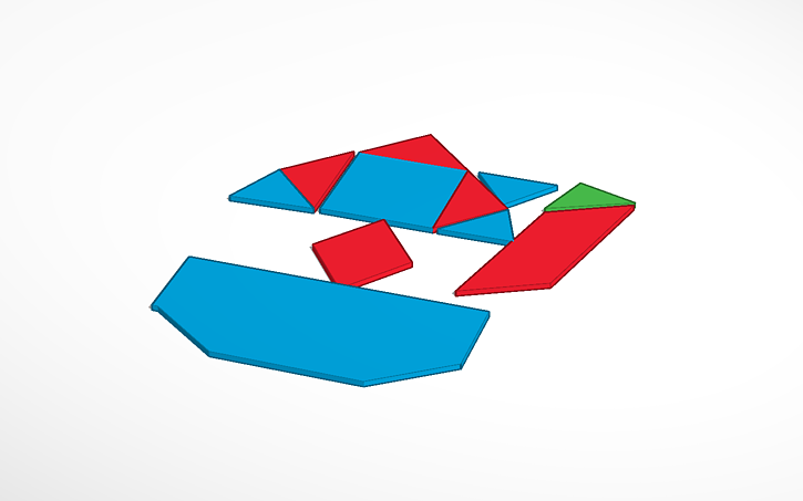 3D design Tangram - Tinkercad