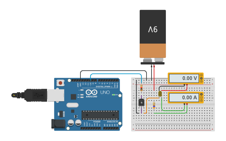 Circuit Design Pisca pisca Com Transistor Tinkercad