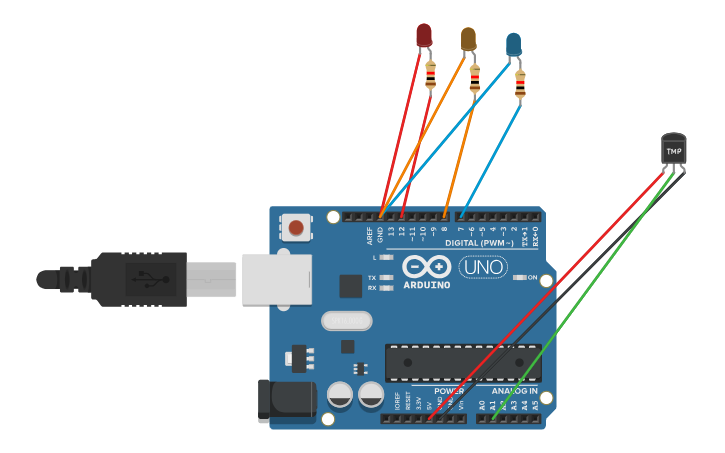 Circuit Design Digital Thermometer Tinkercad 1158